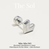  Khuyên Tai Titan Unisex Geometry Heart - Mẫu D63 [1 CHIẾC] 