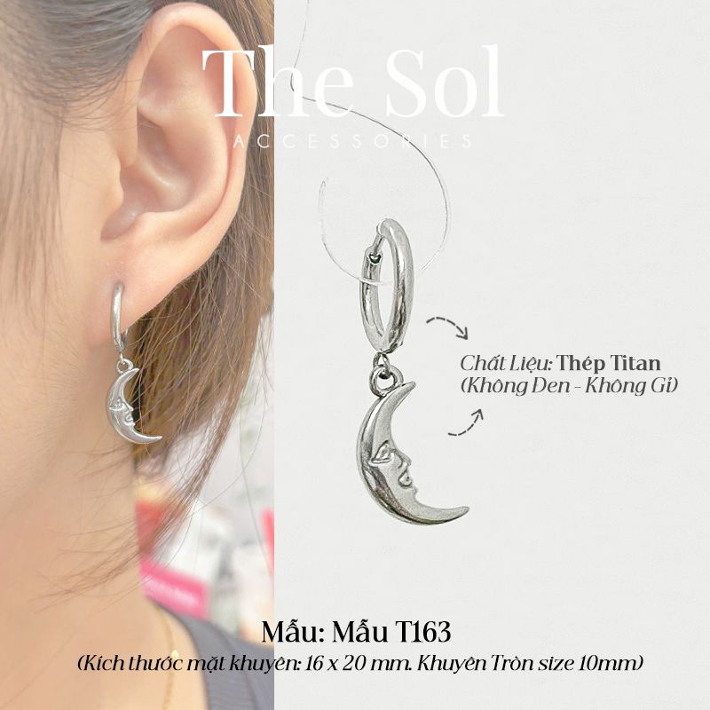  Khuyên Tai Titan The Moon - Mẫu T163 