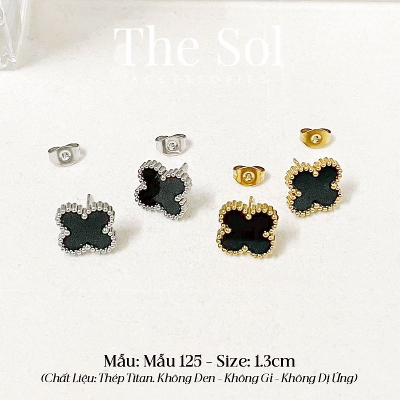  Bông Tai Titan Black Lou 1.3cm 