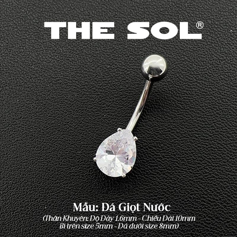  Khuyên Rốn Titan Unisex Đính Đá Nhiều Hình 