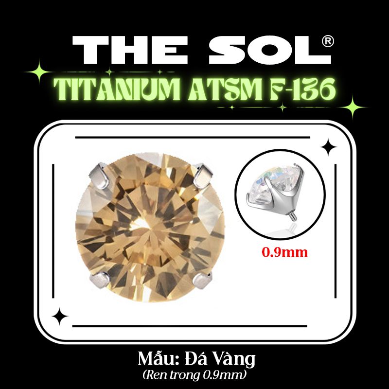  Mặt Đá Riêng Lẻ F136 Dành Cho Khuyên Ren 0.9mm 