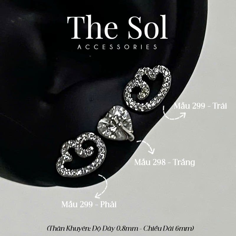  Khuyên Tai Thép Xi Mạ The Wing - Mẫu 299 