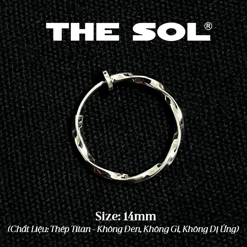  Khuyên Tai Titan Unisex Curve Hoops - Dạng Kẹp 