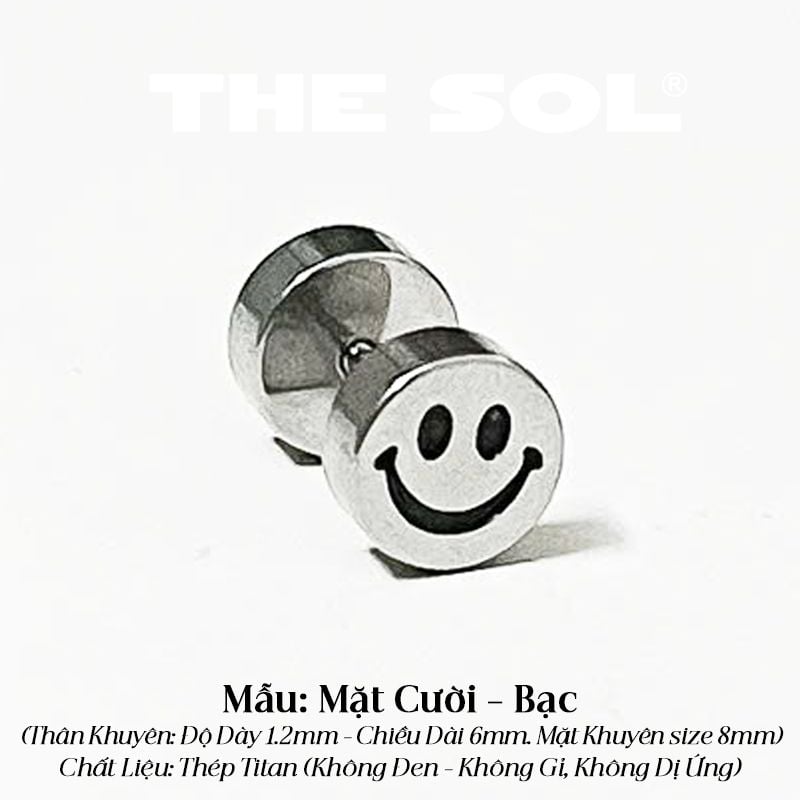  Khuyên Tai Titan Unisex The Smile Face 