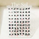  [SHOPEE] Bông Tai Nhựa Nhiều Mẫu Chuôi Su - Màu Đen 