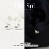  [SHOPEE] Bông Tai Nhựa Nhiều Mẫu Chuôi Su - Màu Bạc 