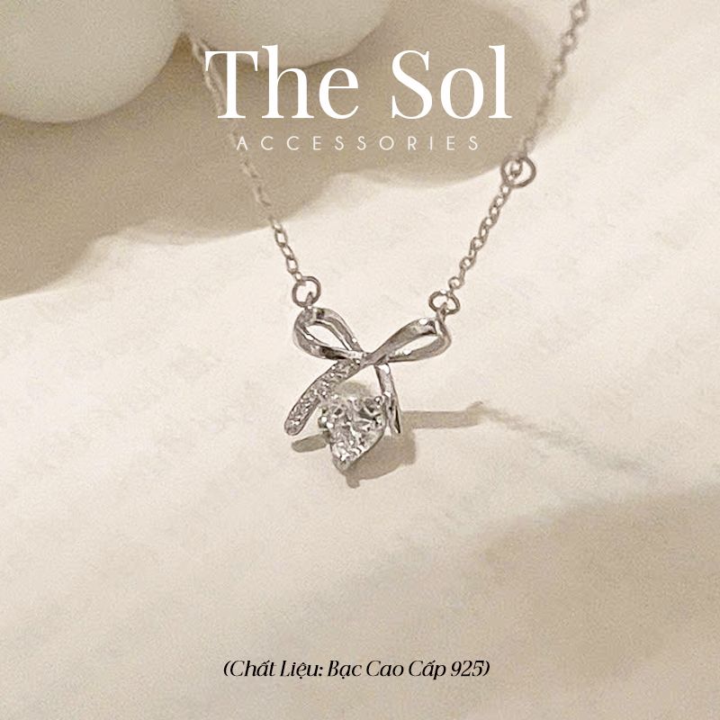  Dây Chuyền Bạc Diamond Bow 