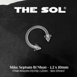  Khuyên Tai Nhựa Trong Suốt Unisex Septum Bi Nhọn 