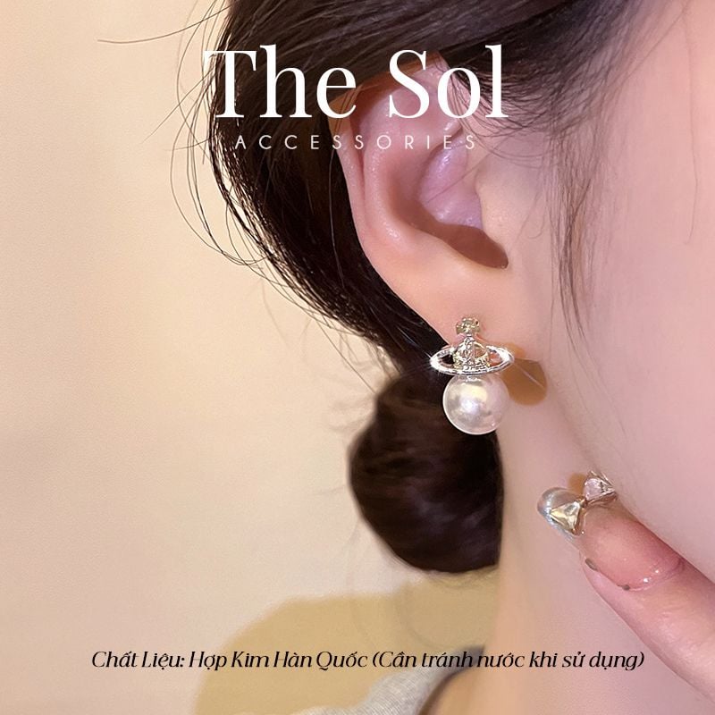  Bông Tai Hàn Quốc Pearl Vivienne 