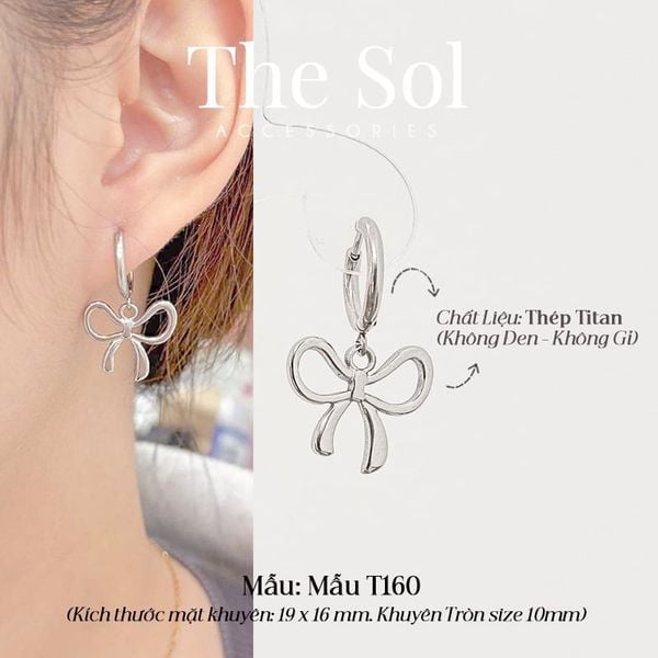  Khuyên Tai Titan The Bow - Mẫu T160 