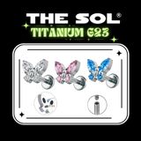  Khuyên Tai TITANIUM G23 Colorful Butterfly 