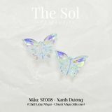  Bông Tai Nhựa Hologram Butterfly 