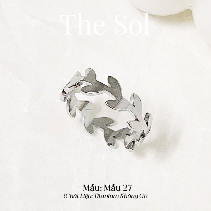  Nhẫn Titan Leaf Line - Mẫu 27 