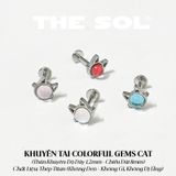  Khuyên Tai Titan Unisex Colorful Gems Cat 