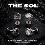  Khuyên Tai Thép Không Gỉ Gothic Đính Đá 