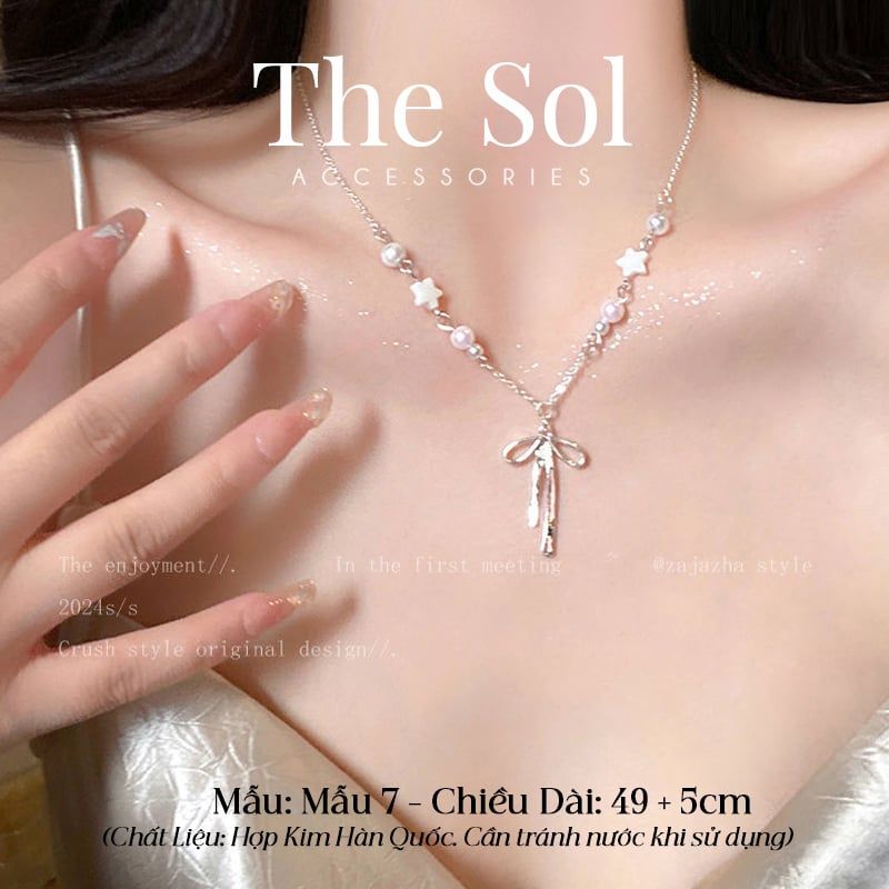  Dây Chuyền Hàn Quốc Silver Bow - Mẫu 7 