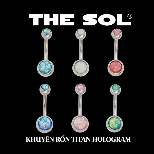  Khuyên Rốn Titan Hologram 