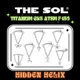  Khuyên Tai TITANIUM G23 ATSM F-136 HIDDEN HELIX 