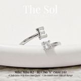  Nhẫn Hàn Quốc Diamond Letter - Mẫu R2-80 