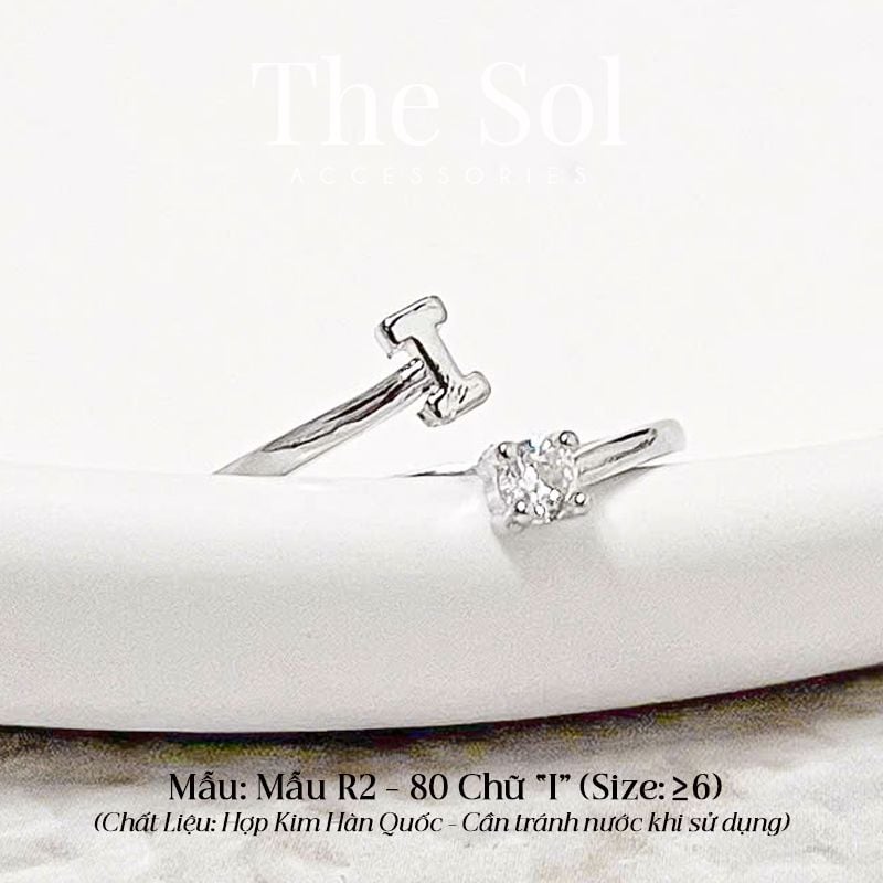  Nhẫn Hàn Quốc Diamond Letter - Mẫu R2-80 