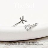  Nhẫn Hàn Quốc Diamond Letter - Mẫu R2-80 