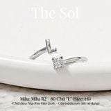  Nhẫn Hàn Quốc Diamond Letter - Mẫu R2-80 