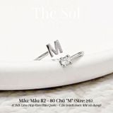  Nhẫn Hàn Quốc Diamond Letter - Mẫu R2-80 