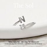  Nhẫn Hàn Quốc Diamond Letter - Mẫu R2-80 