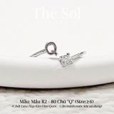  Nhẫn Hàn Quốc Diamond Letter - Mẫu R2-80 