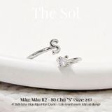  Nhẫn Hàn Quốc Diamond Letter - Mẫu R2-80 