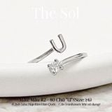  Nhẫn Hàn Quốc Diamond Letter - Mẫu R2-80 