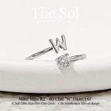  Nhẫn Hàn Quốc Diamond Letter - Mẫu R2-80 
