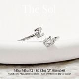  Nhẫn Hàn Quốc Diamond Letter - Mẫu R2-80 