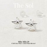  [SHOPEE] Bông Tai Nhựa Nhiều Mẫu Chuôi Su - Màu Bạc 