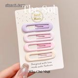  Set 4 Chiếc Kẹp Hồng Pastel Dễ Thương 