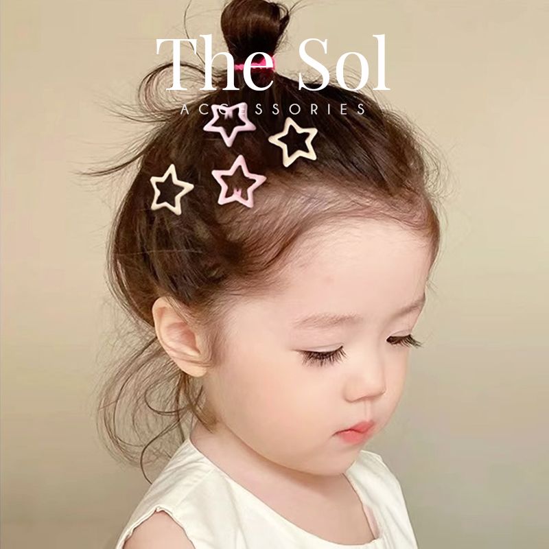  Set 4 Chiếc Kẹp Hồng Pastel Dễ Thương 