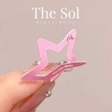  Set 4 Chiếc Kẹp Hồng Pastel Dễ Thương 