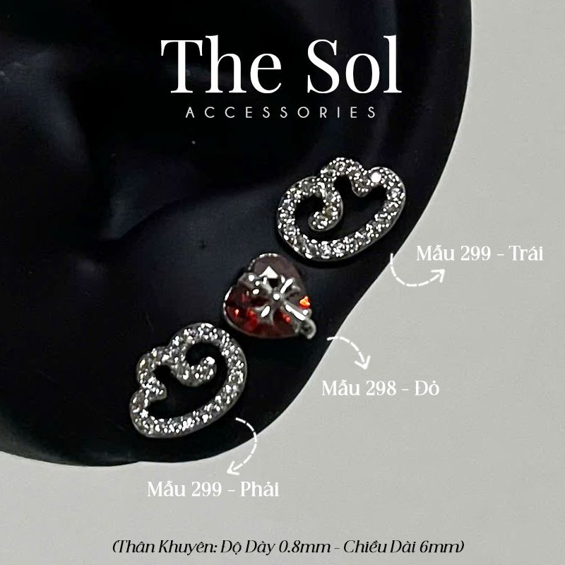  Khuyên Tai Thép Xi Mạ The Wing - Mẫu 299 