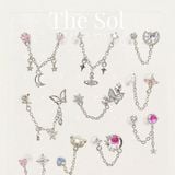  Khuyên Tai Thép Xi Mạ Pinky Gems - Mẫu 224 