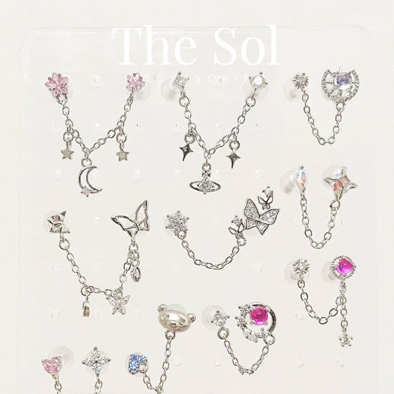  Khuyên Tai Thép Xi Mạ Pinky Gems - Mẫu 224 