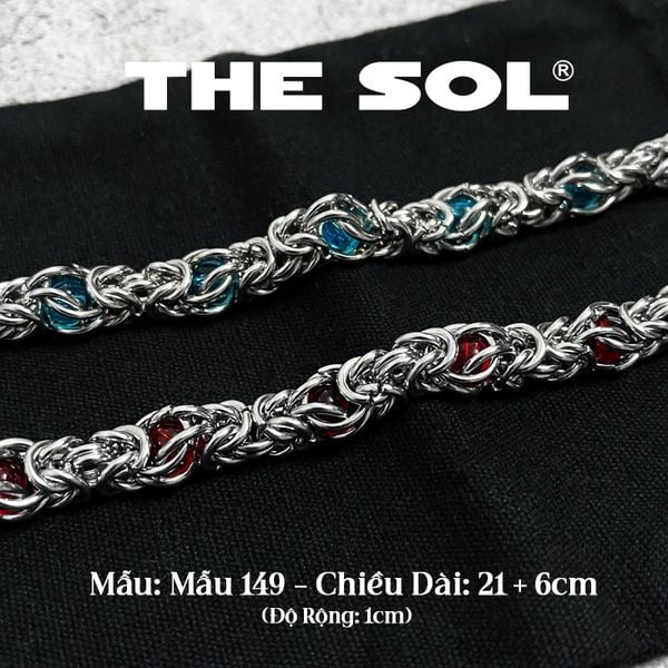  Lắc Tay Titan Unisex Barbed Wire & Gems - Mẫu 149 