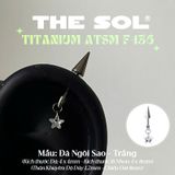  Khuyên Tai TITANIUM ATSM F-136 VERTICAL HELIX 