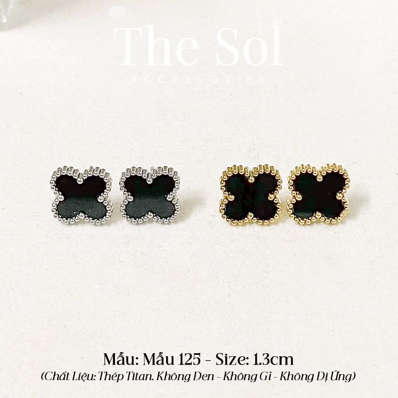  Bông Tai Titan Black Lou 1.3cm 