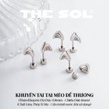  Khuyên Tai Thép Xi Mạ Cat's Ear - Mẫu 301 