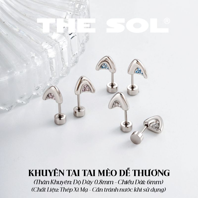  Khuyên Tai Thép Xi Mạ Cat's Ear - Mẫu 301 