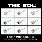  Khuyên Tai Titan Unisex Hỗ Trợ Bấm Xỏ 