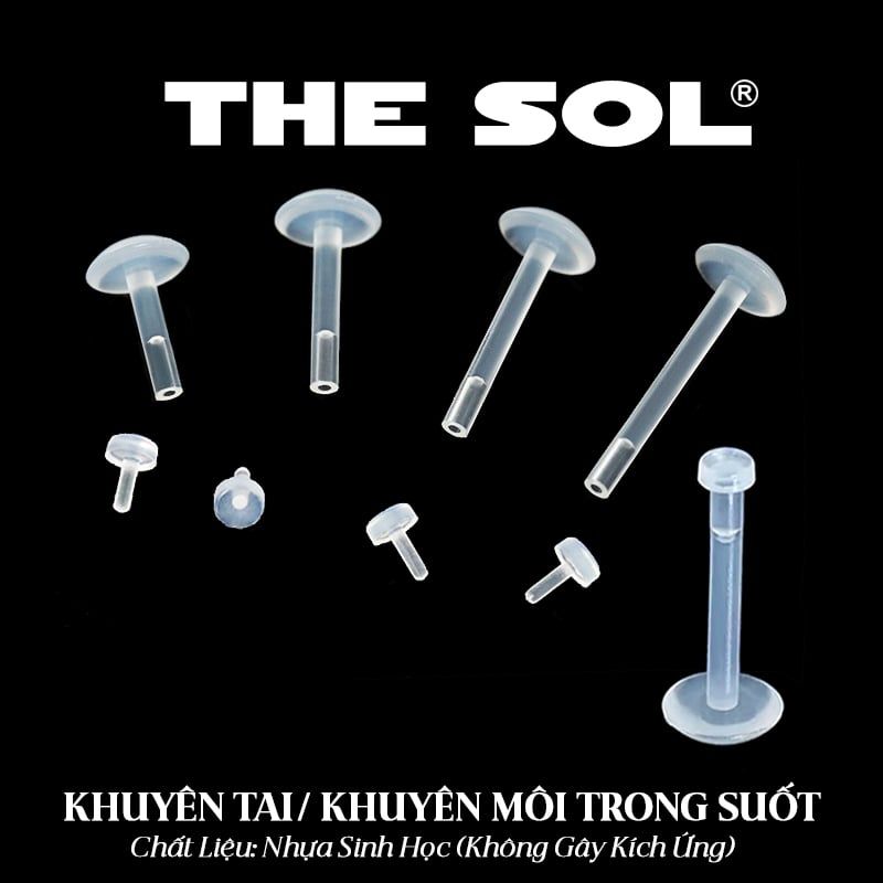  Khuyên Tau/ Khuyên Môi Nhựa Sinh Học 