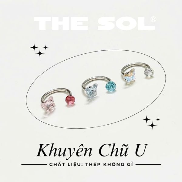  Khuyên Tai Thép Không Gỉ SEPTUM Hồ Điệp Màu Sắc 