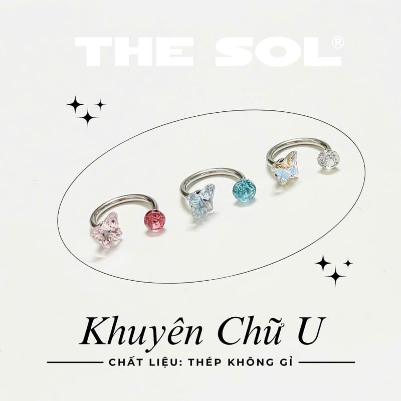  Khuyên Tai Thép Không Gỉ SEPTUM Hồ Điệp Màu Sắc 