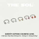  Khuyên Tai Titan SEPTUM Colorful Gems 